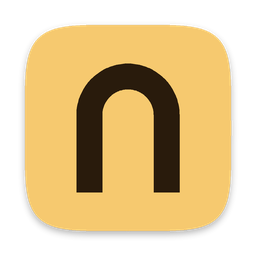 Nook’s app icon: an ink doorway on gold